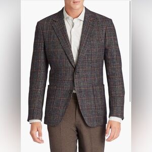 Bonobos Slim Capstone Blazer - Navy with Brown Accents